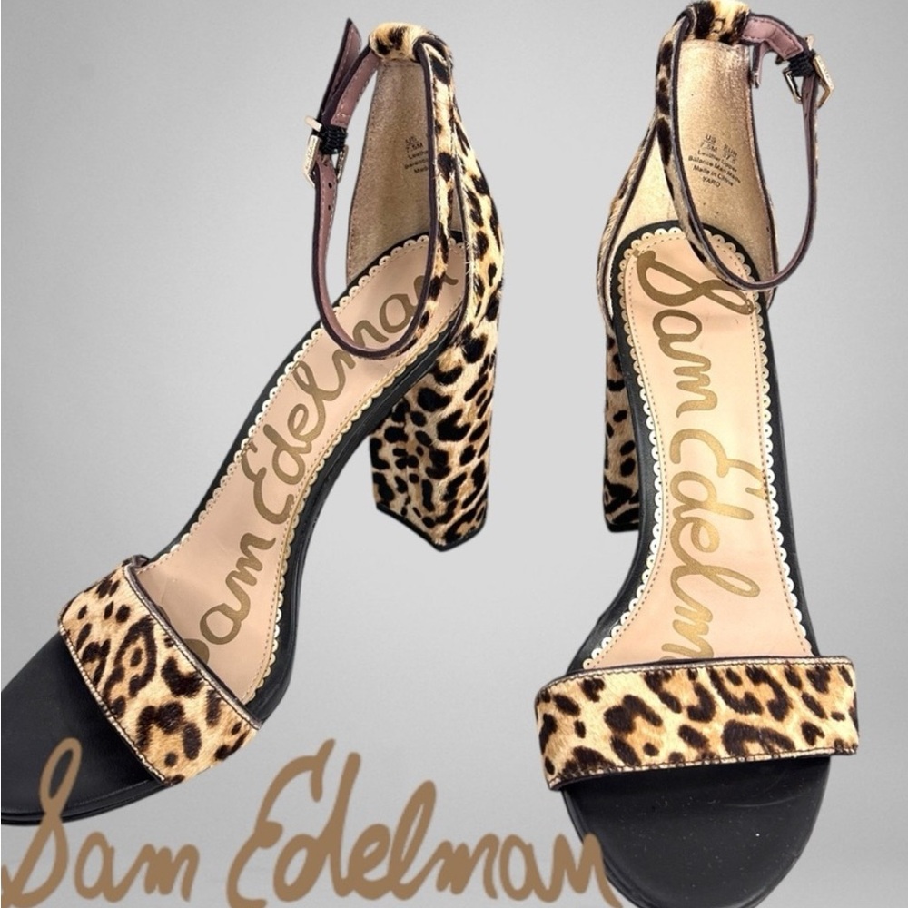 Sam Edelman Brown Block Heel Sandals size 7.5